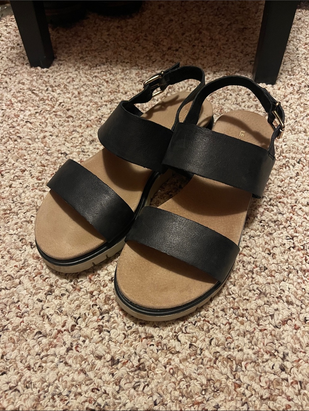 Women’s Black Strappy Platform Sandals